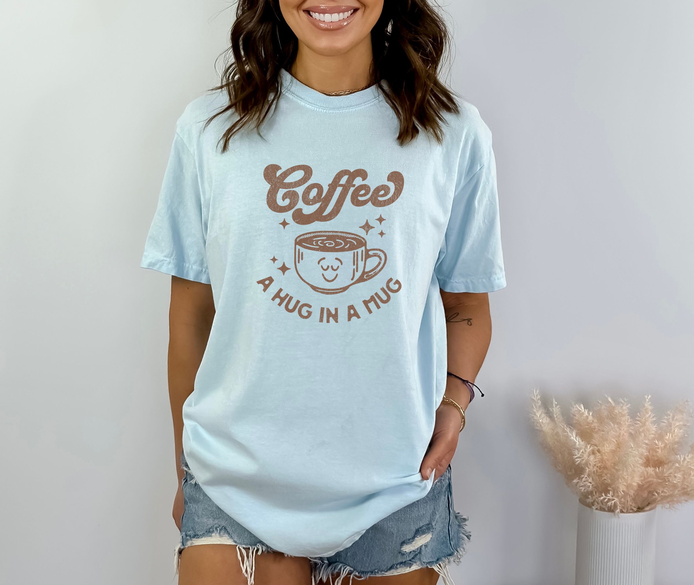 Stiles Tee Co. - Wholesale T-Shirt (Graphic) - Unisex - Graphic Tee – A Hug in a Mug – Coffee Lovers Shirt6