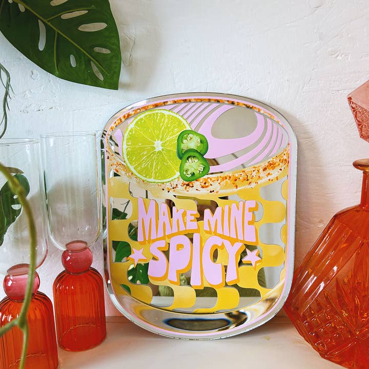 Printed Weird - Wholesale Wall Mirror - Make Mine Spicy Margarita Cocktail Mirror
