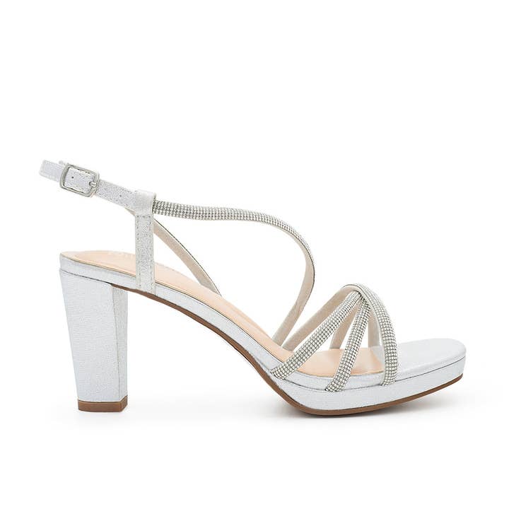 Strappy Glitter Formal Heel for wholesale by De Blossom Collection