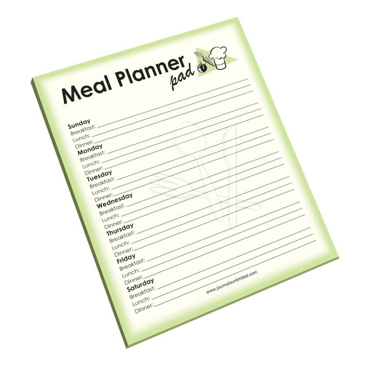 Meal Planners Note Pad for wholesale by Journals Unlimited