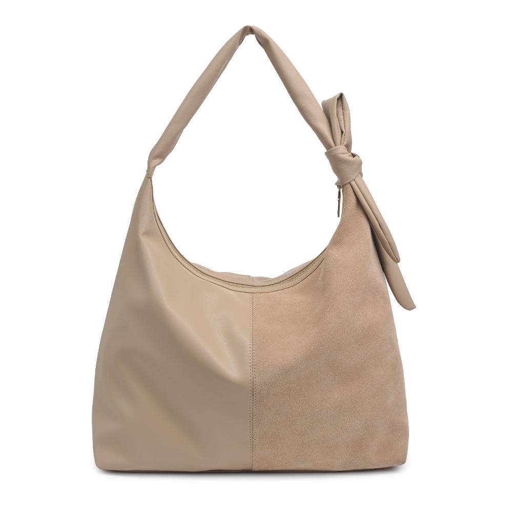 Moda Luxe - Wholesale Shoulder Bag - Women's - Hazel - Genuine Suede Knot Hobo22