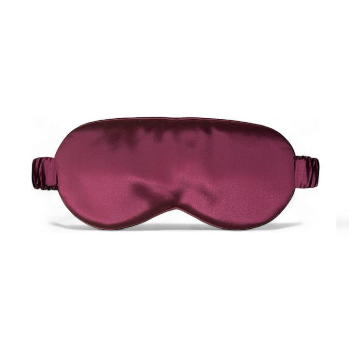 Premium Organic Silk Sleep Mask - Burgundy for wholesale by HoneyLux