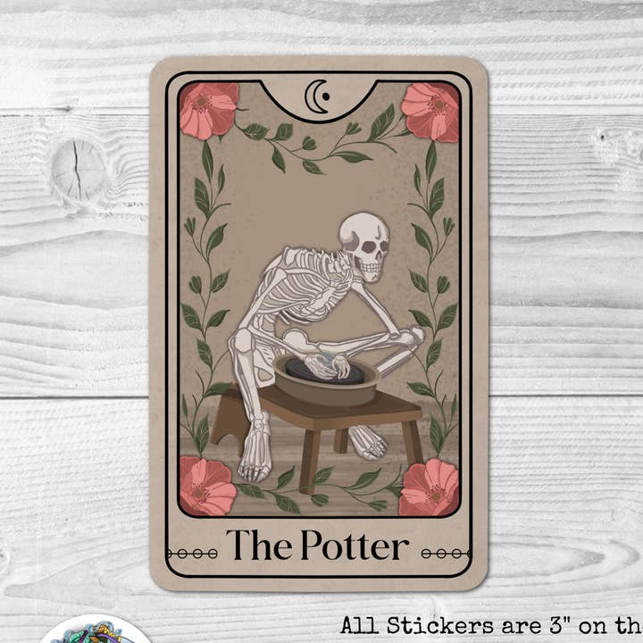The Pottery: Tarot Card Sticker for wholesale by For Art Sake Stickers