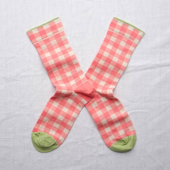 Vichy Natural Sock for wholesale by Bonne Maison