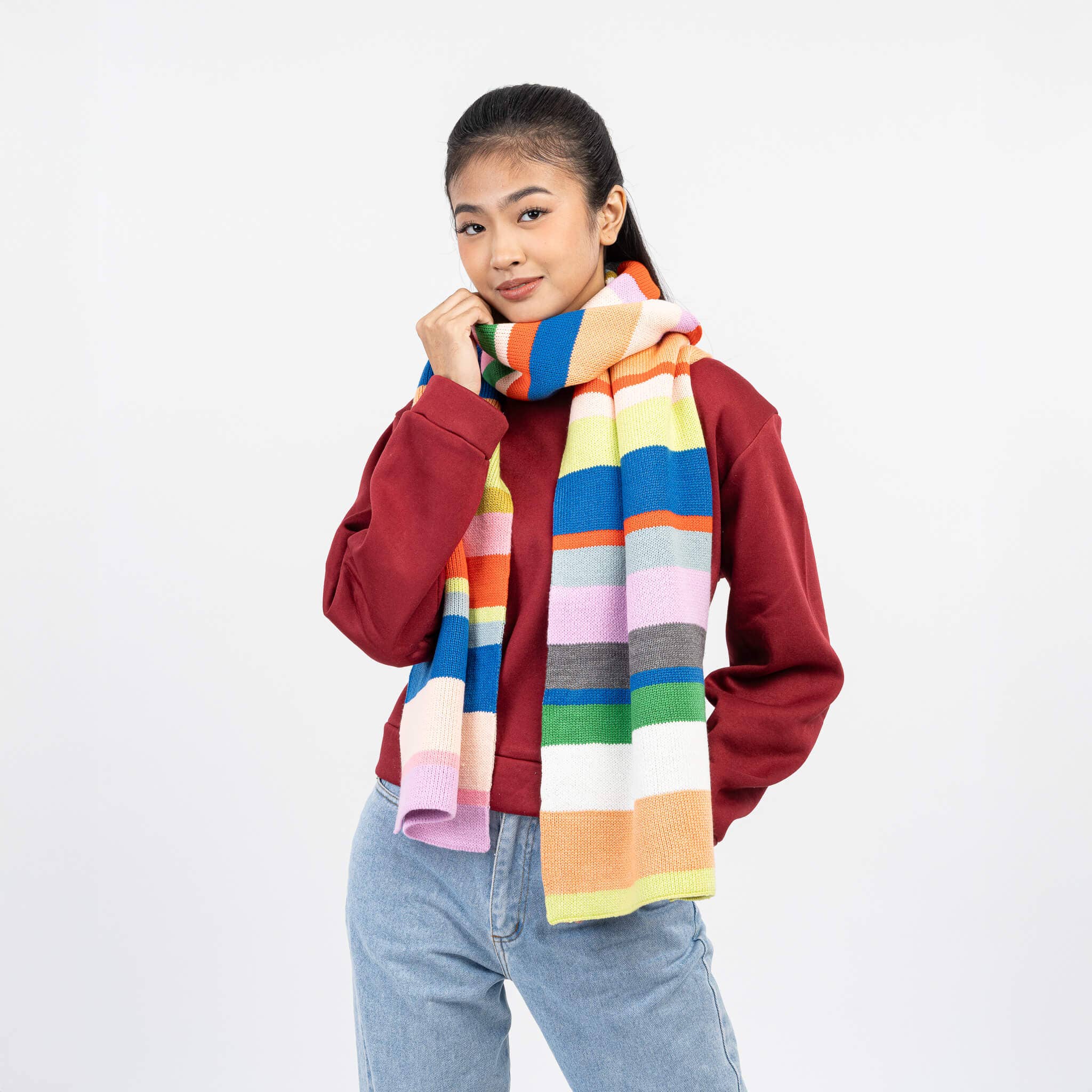 VERLOOP | knits - Wholesale Scarf - Unisex - Multi Stripe Big Scarf6