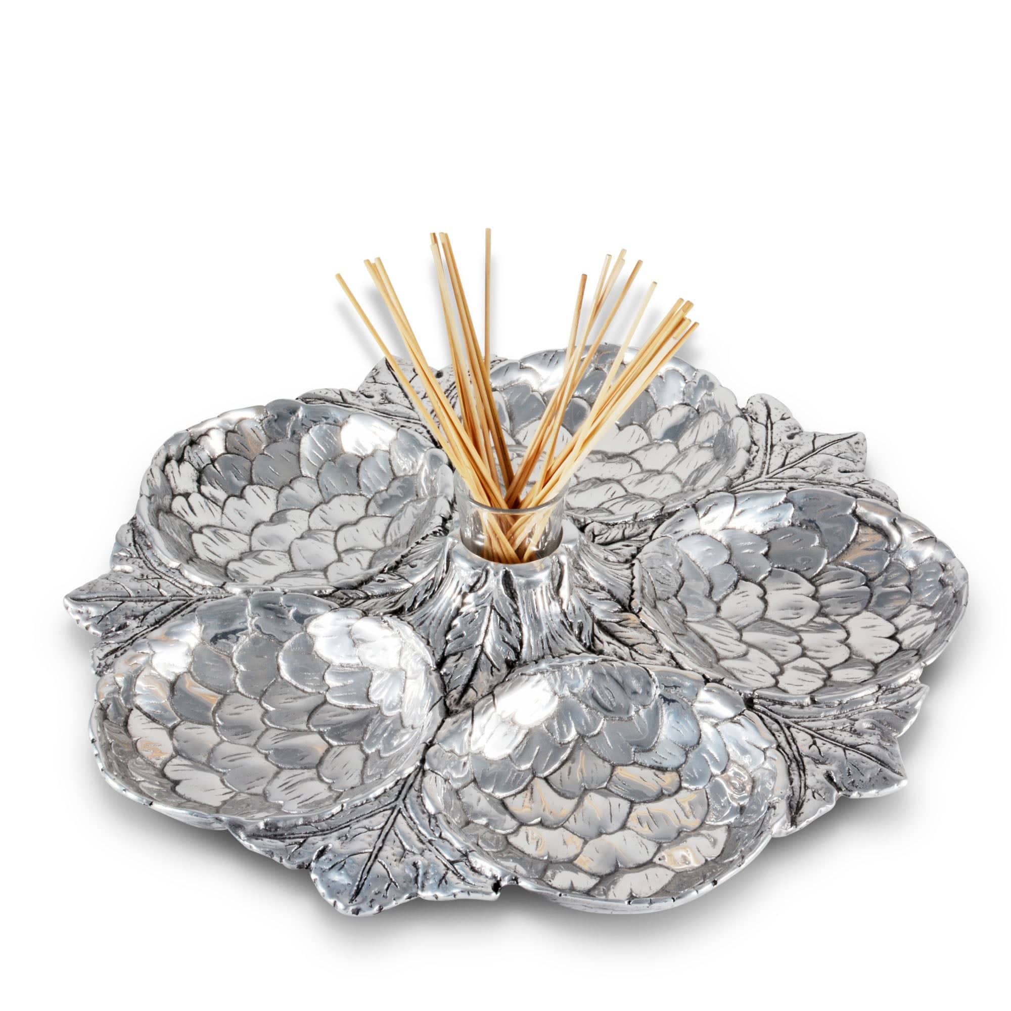 Arthur Court – wholesale Serving tray – Artichoke 5 Section Snack Tray4