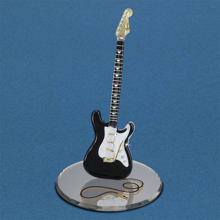 U2 641-B: Vintage Black Guitar for wholesale by Glass Baron