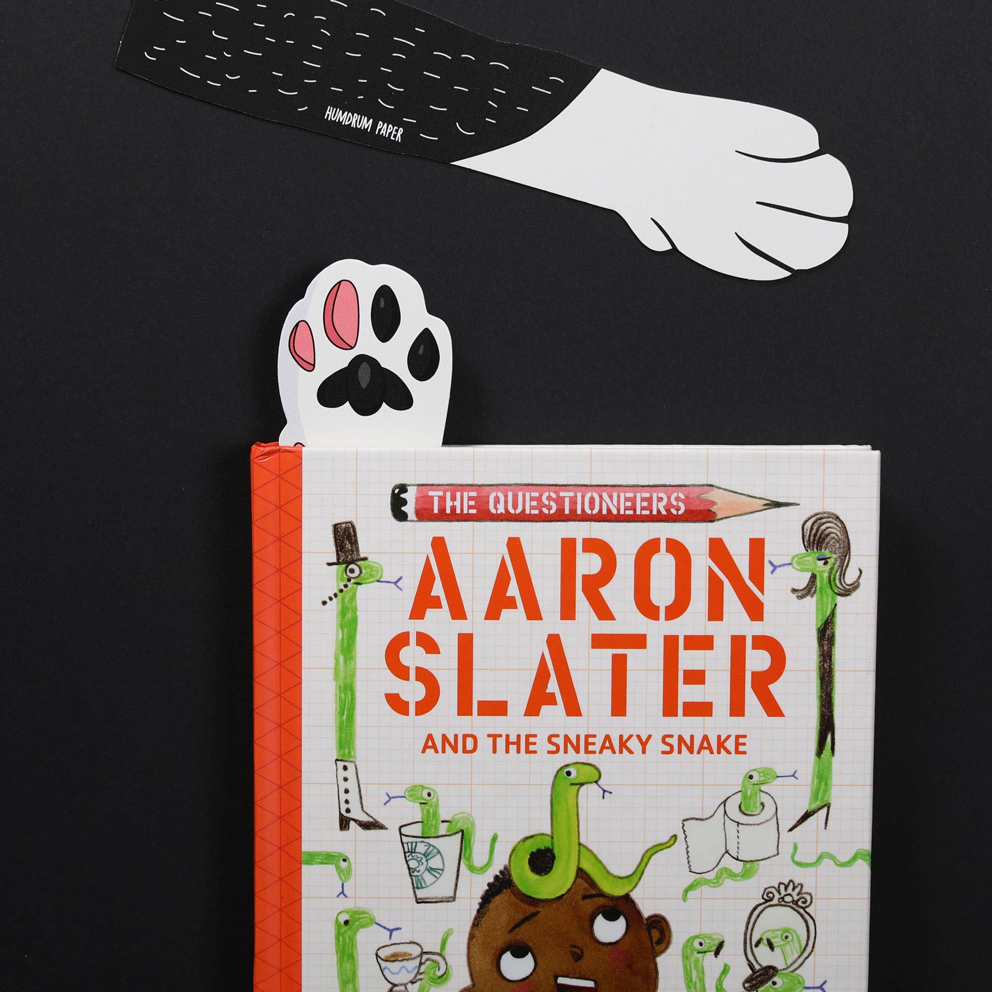 Humdrum Paper - Wholesale Bookmark - Cat Paw Bookmark - Tuxedo (it's die cut!)2