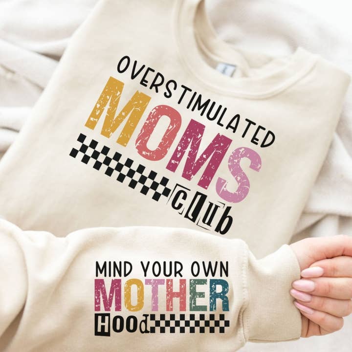 Mom's Club Sweatshirt mit Rundhalsausschnitt für den Großhandel von My Carolina Moon