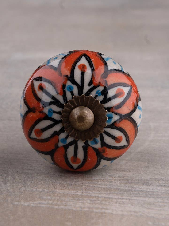 Bouton de tiroir décoratif d'armoire de cuisine multicolore de forme ronde pour la vente par KNOBCO