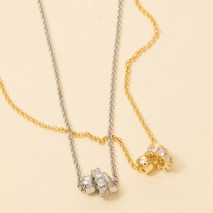 Anarchy Street - Wholesale Link & Chain Necklace - Mixed Ring Charms Dainty Chain Necklace3