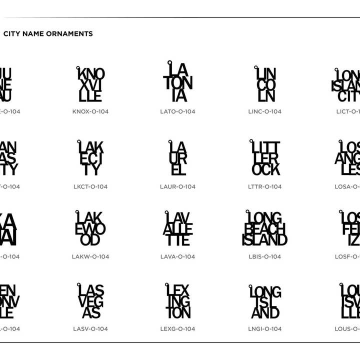 Grainwell - Wholesale Ornament - City Name Ornament5