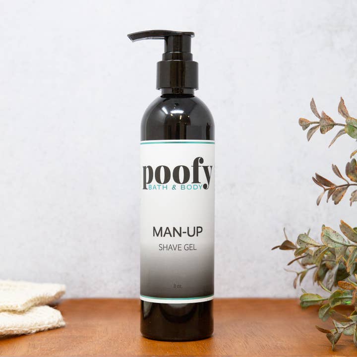 Man-Up Shaving Gel for wholesale by Poofy Organics