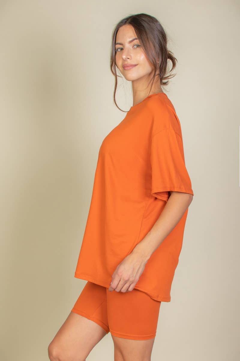 CAPELLA APPAREL - Wholesale Activewear Set - Women's - Loose Fit Top & Bike Shorts Set16