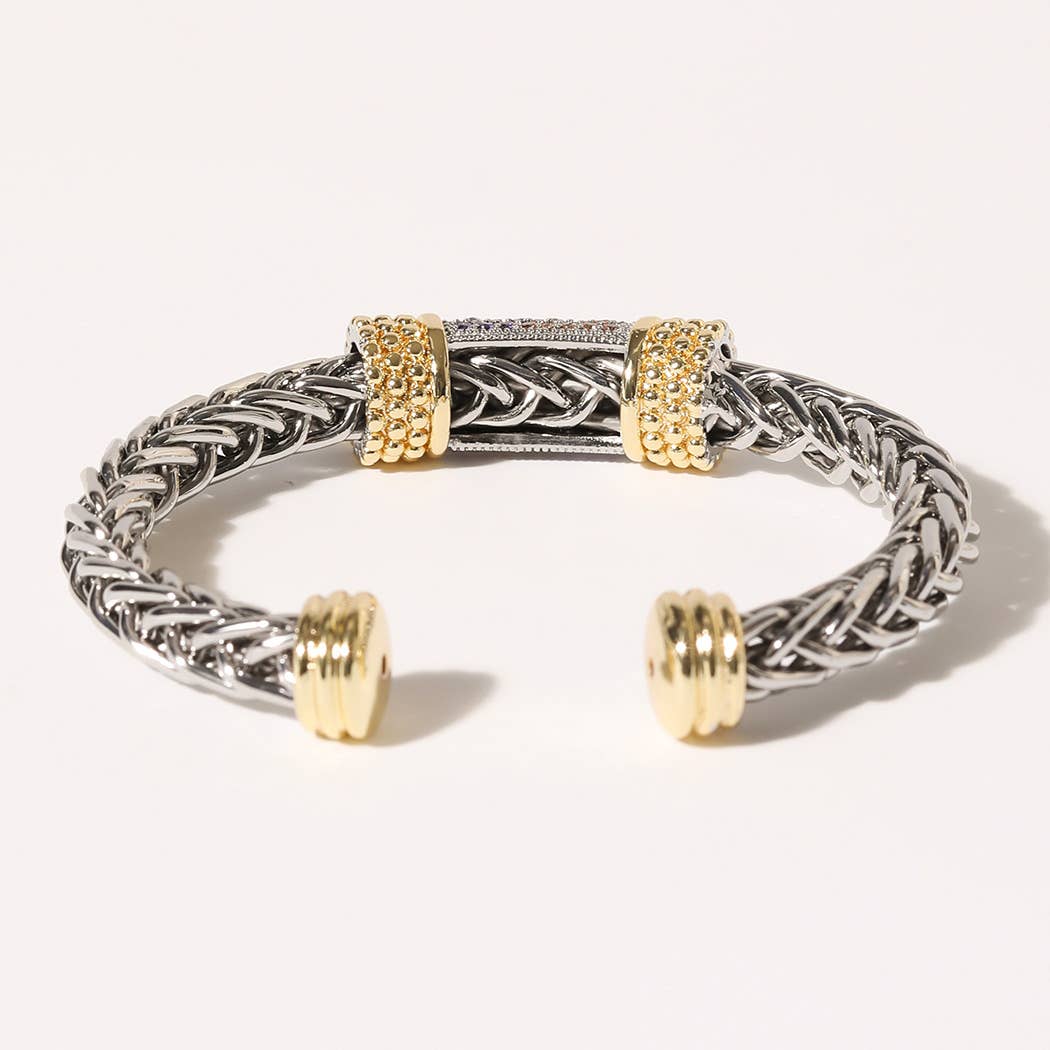 Fashion City – wholesale Manschettarmband – CZ flertonat armband med stångmanschett8