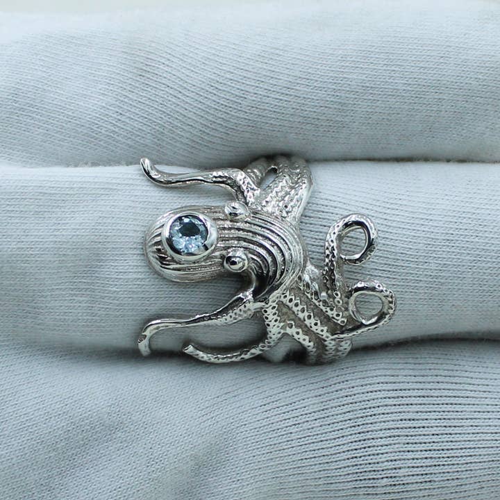 Silvex Jewelry – Engroshandel Statementring – Blækspruttering i 925 sterlingsølv17