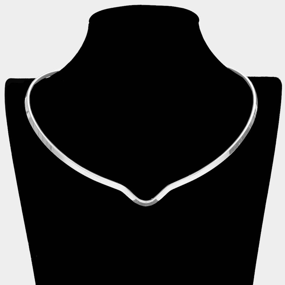 Sensibling Corp. - Wholesale Choker/Collar - V Shaped Metal Open Choker Necklace0