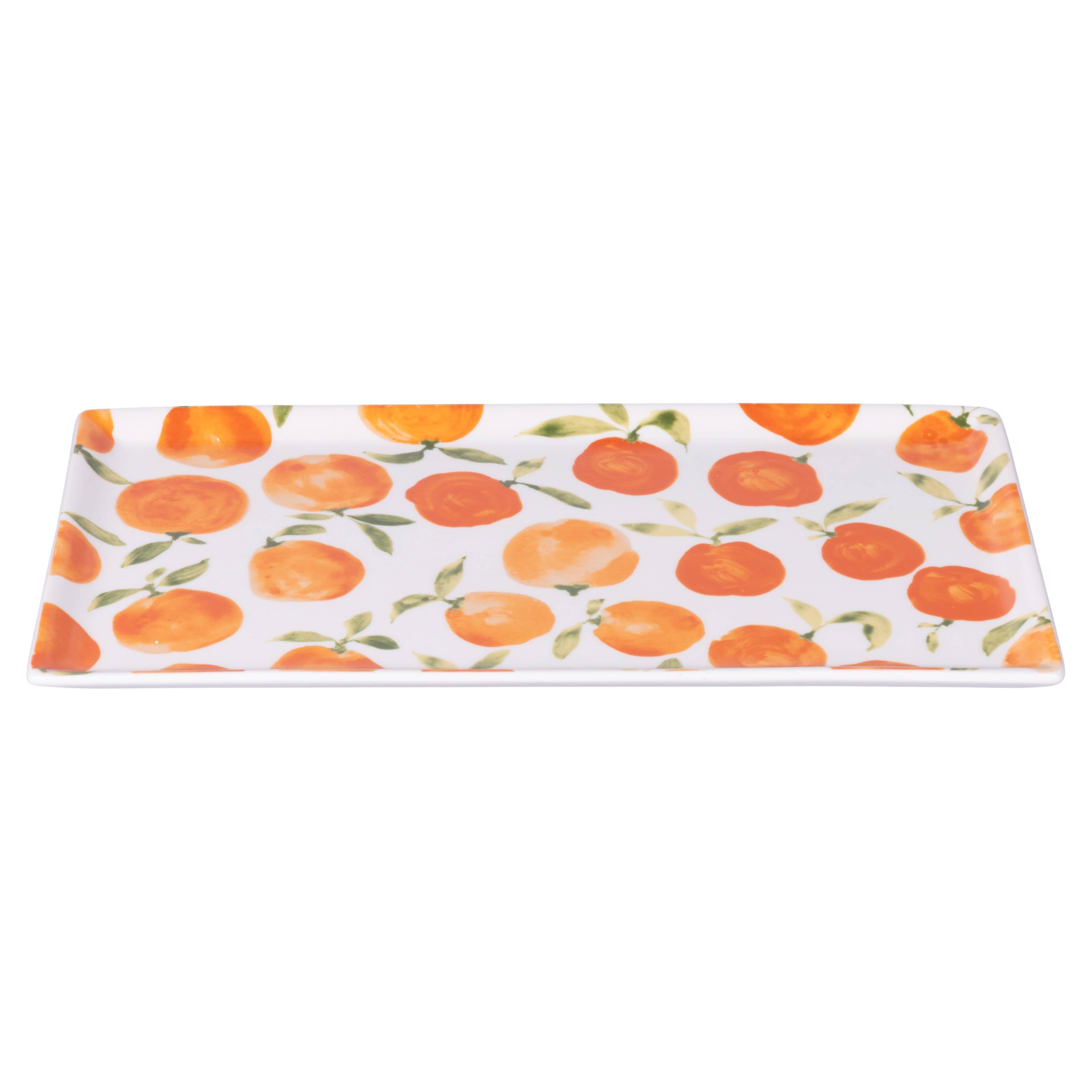 VdE Tivoli 1996 - Wholesale Dinner Plate - Fruit Life Rectangular Plate 2 Assorted 31.5x16.5CM Orange2