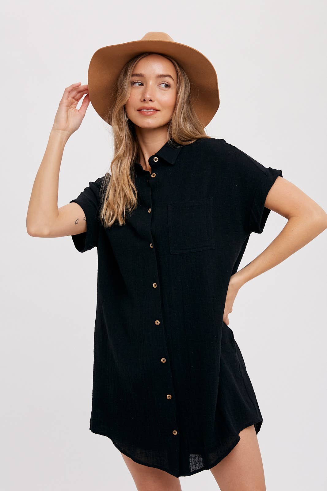 Peace Love Line - Wholesale Dress - Women's - SLG8322 - BUTTON UP SHIRT DRESS18