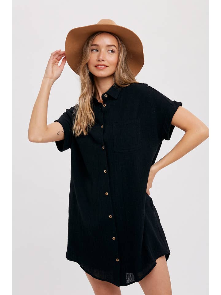 Peace Love Line – Großhandel Kleid – Damen – SLG8322 - HEMDKLEID MIT KNOPFLEISTE18