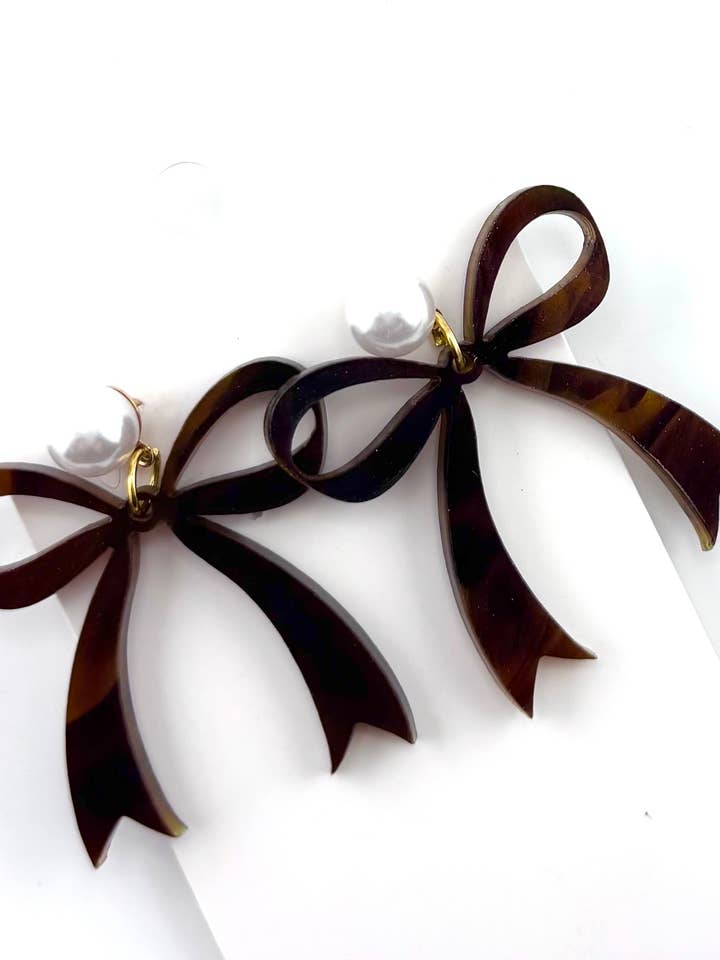 SALE Tiger Lily Bow Earrings for wholesale by Cora's Den