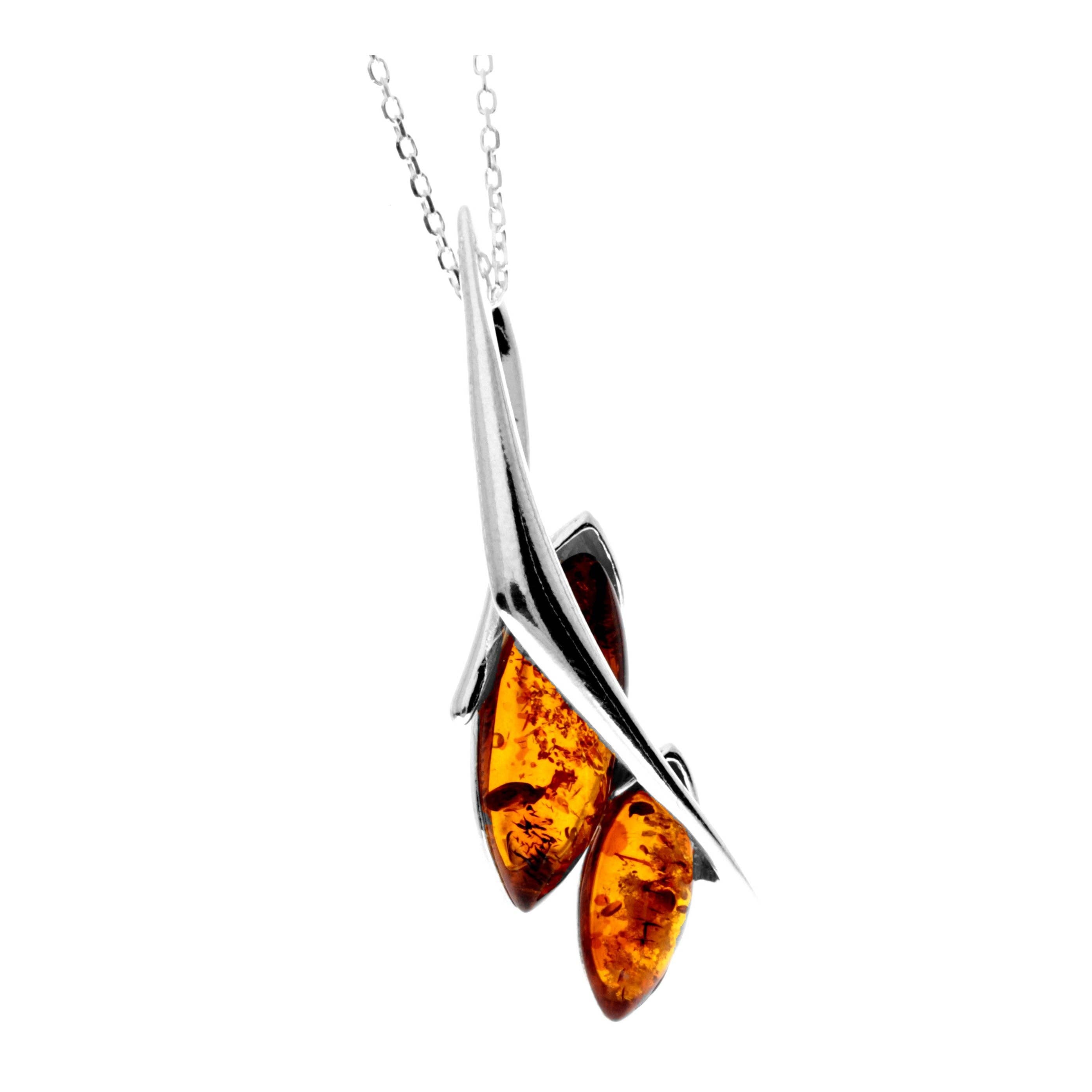 SilverAmber Jewellery – wholesale Hänge-/berlockhalsband – 925 Sterling Silver & Äkta Baltic Amber Modern hänge - GL2215