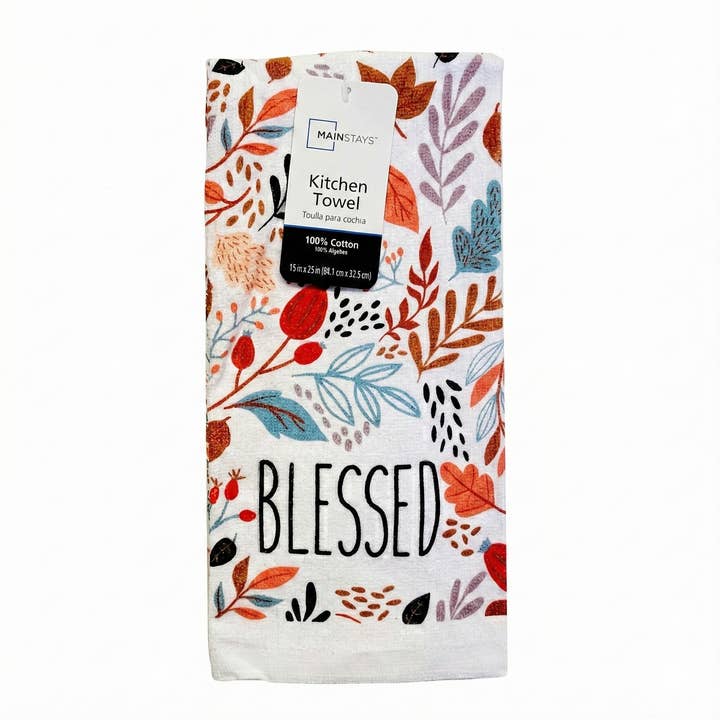 "Blessed" Kitchen Towel - 100% Cotton Dish Towel for Decor for wholesale by Crover