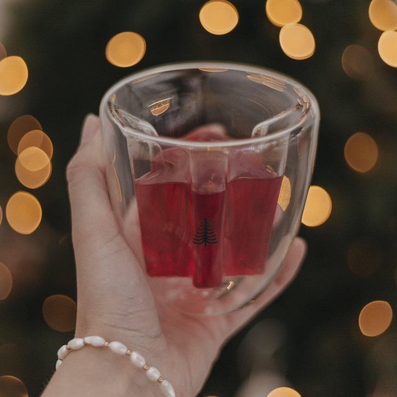 Eulenschnitt - Wholesale Drinking Glass/Cup - Double-walled fir glass fir 200ml (PU = 6 pcs)5