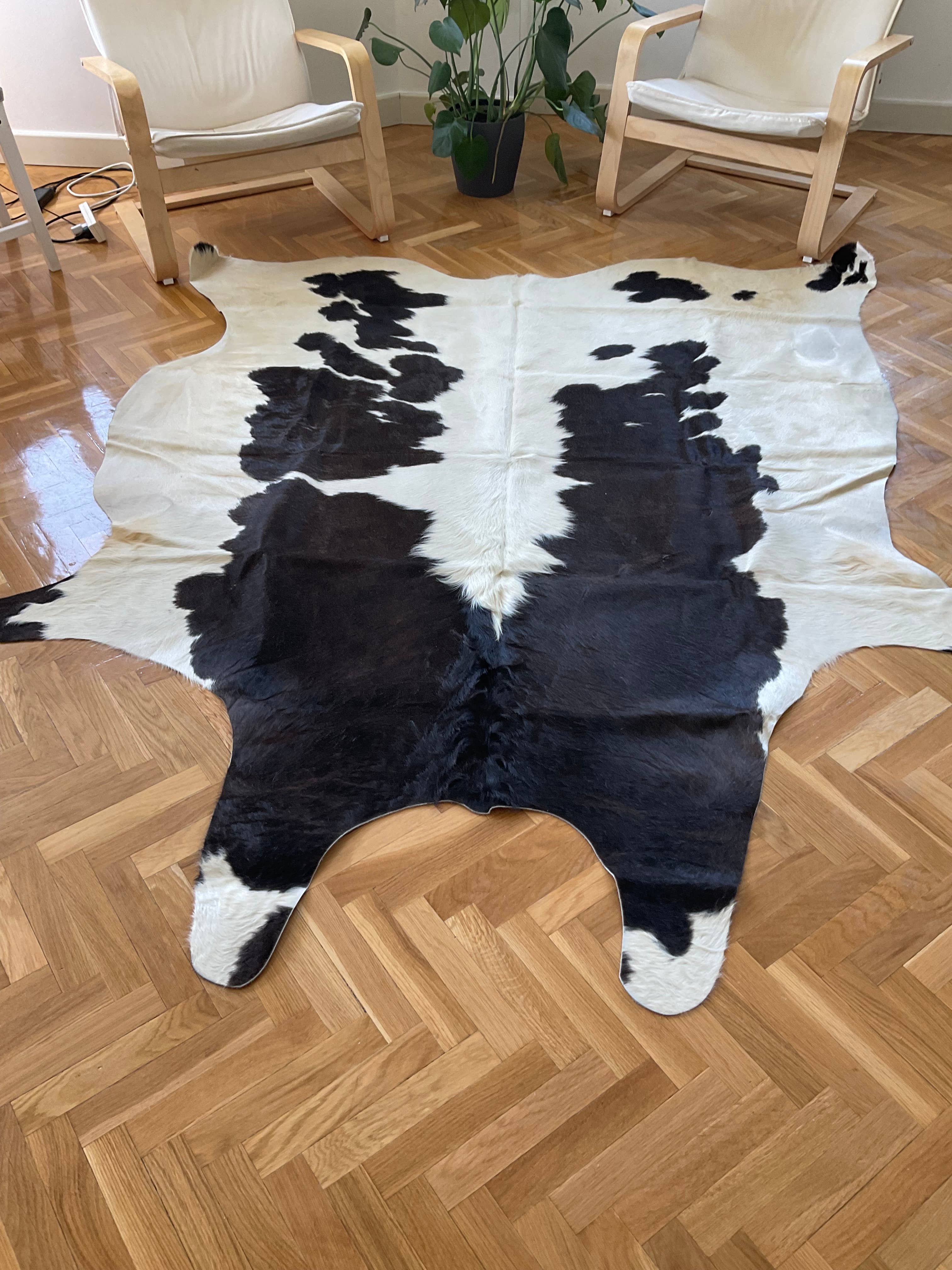 GRINFURS SL - Venta al por mayor Alfombra pequeña - Alfombra de cuero vacuno blanco y negro7