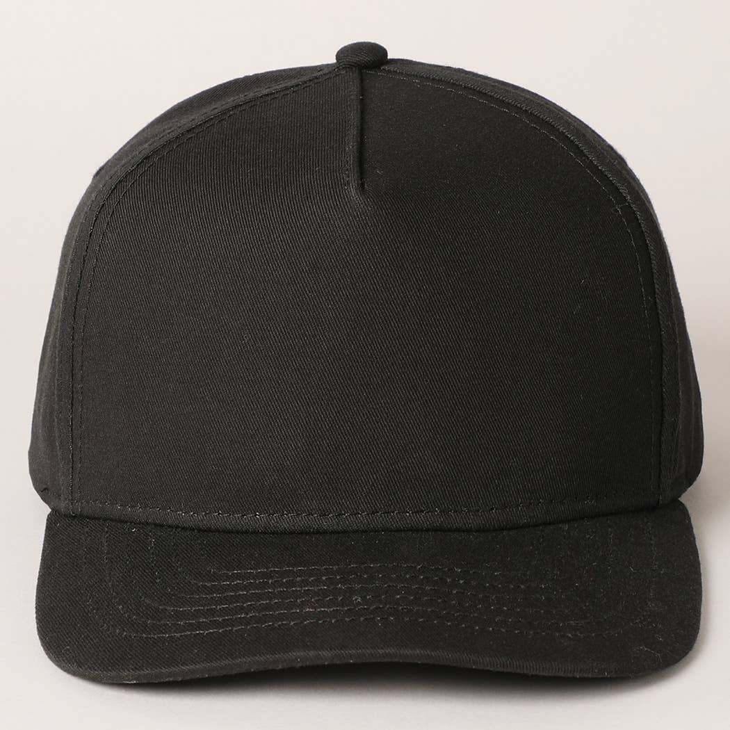 Fashion City - Wholesale Baseball Cap - Unisex - Solid Colored Cotton 5 Panel Baseball Cap0