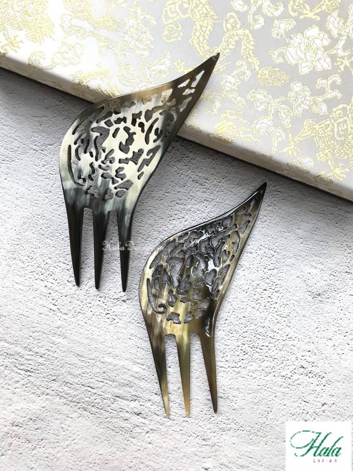 Spanish Mantilla Art Nouveau Fan Hair Comb for wholesale by Hala Design