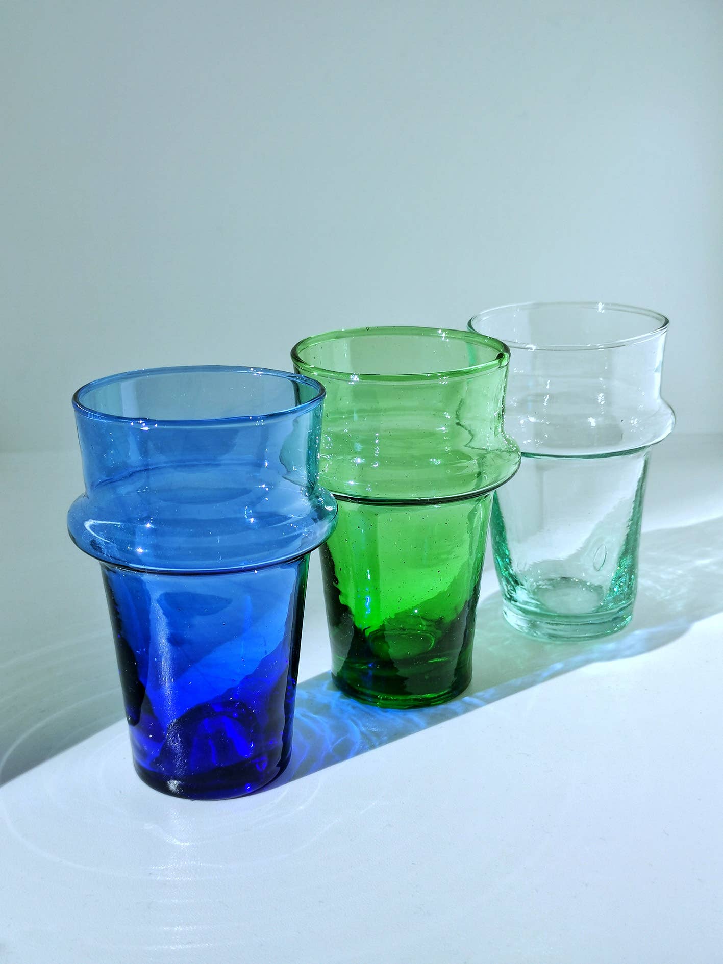 Nayda Diaries - Wholesale Drinking Glass/Cup - Blue Beldi glass1