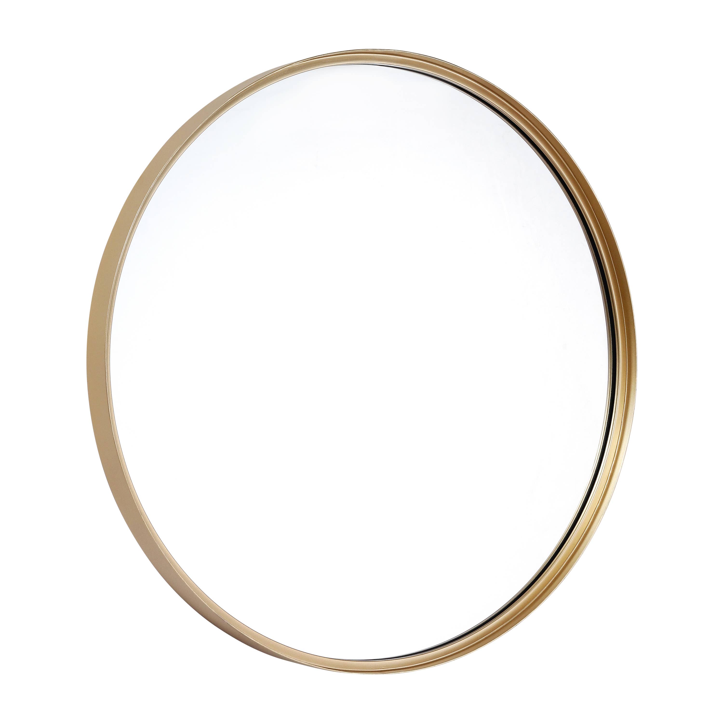 27.5" Round Gold Metal Framed Accent Wall Mirror for wholesale on Faire1