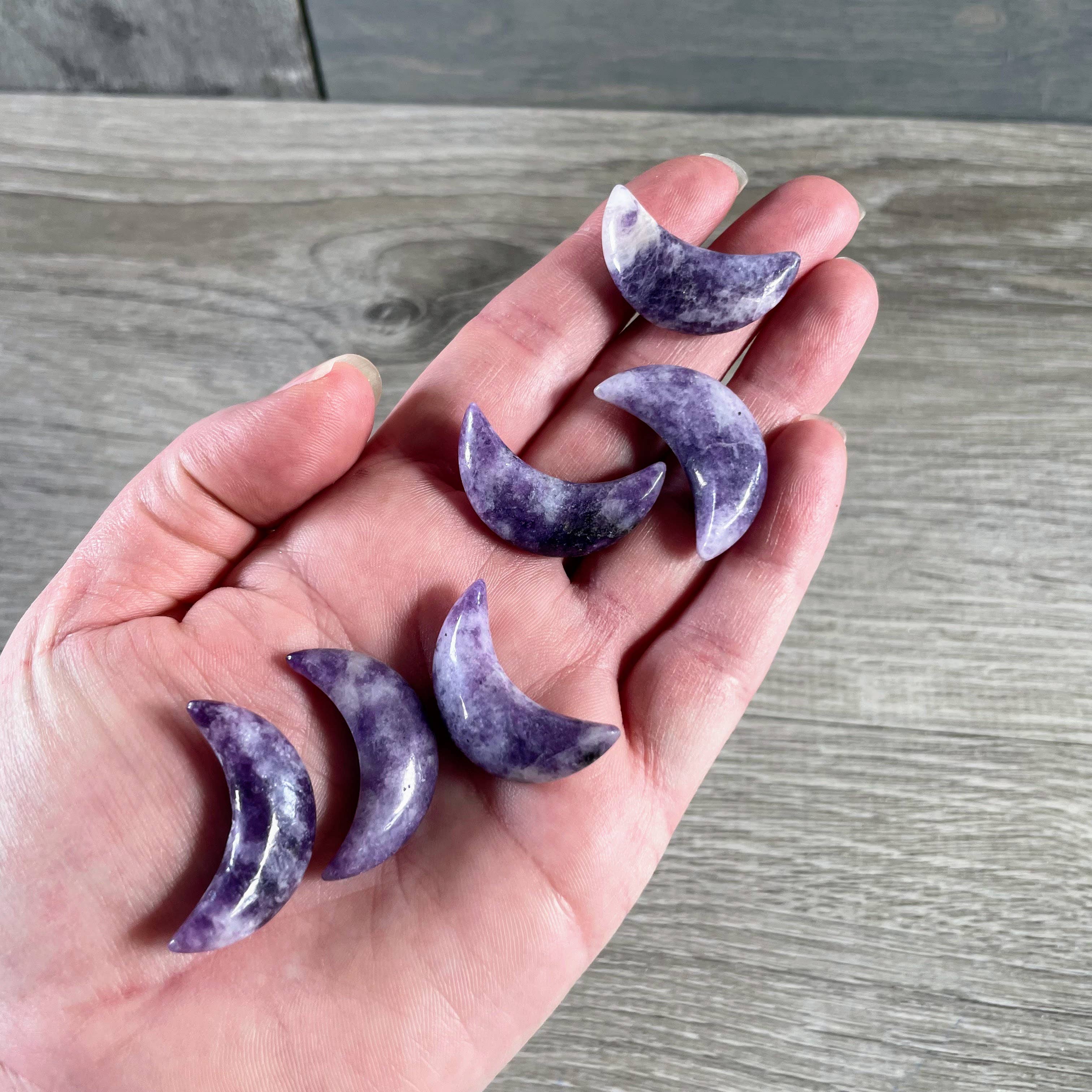 Keystone Crystals – Großhandel Spiritueller Stein/Kristall – Verschiedene Edelsteinmonde – 1-Zoll-Mondsichel-Schnitzereien22