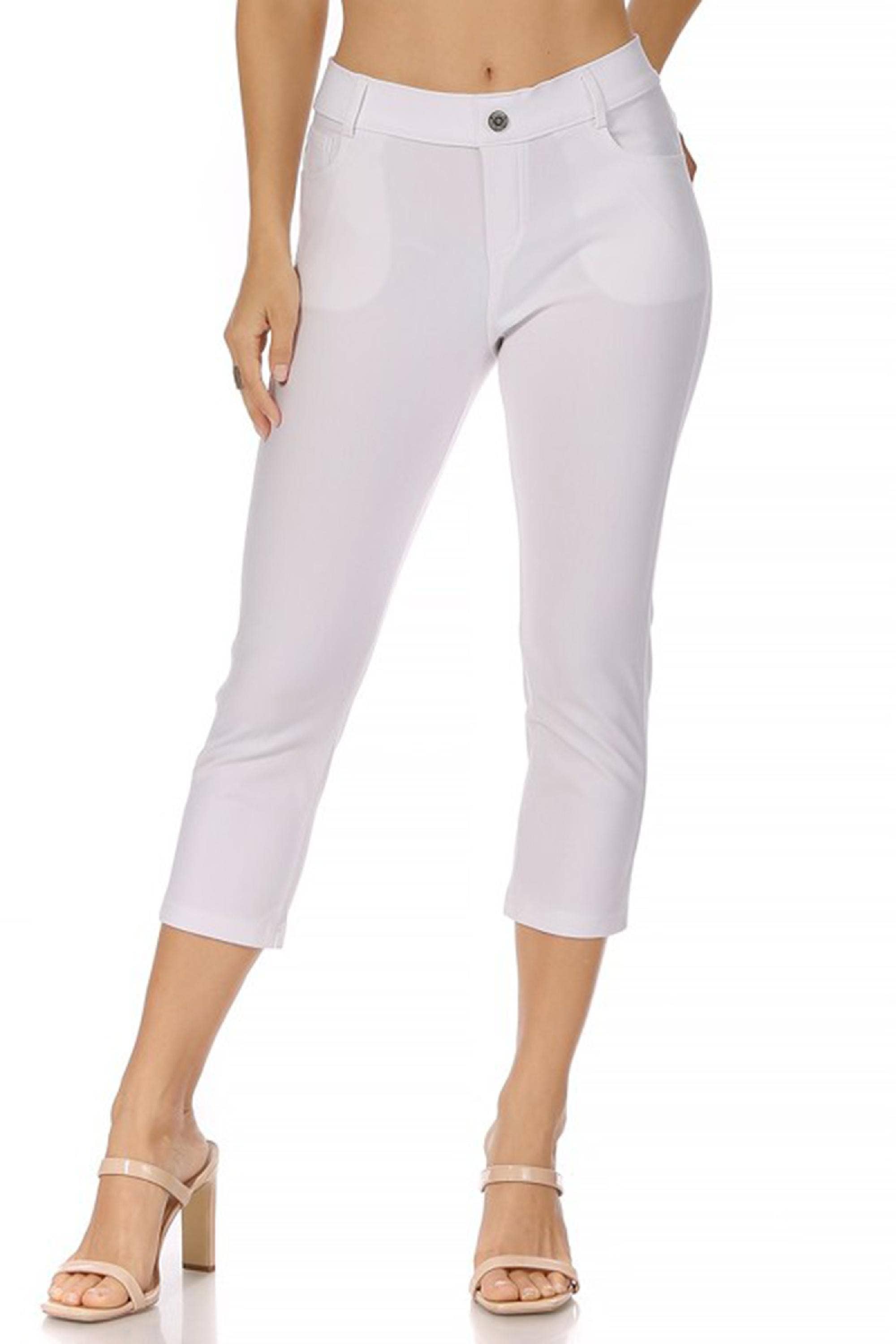 MOA COLLECTION - Wholesale Pants - Women's - Women's Casual Comfy Slim Pocket Jeggings Capri Pants16