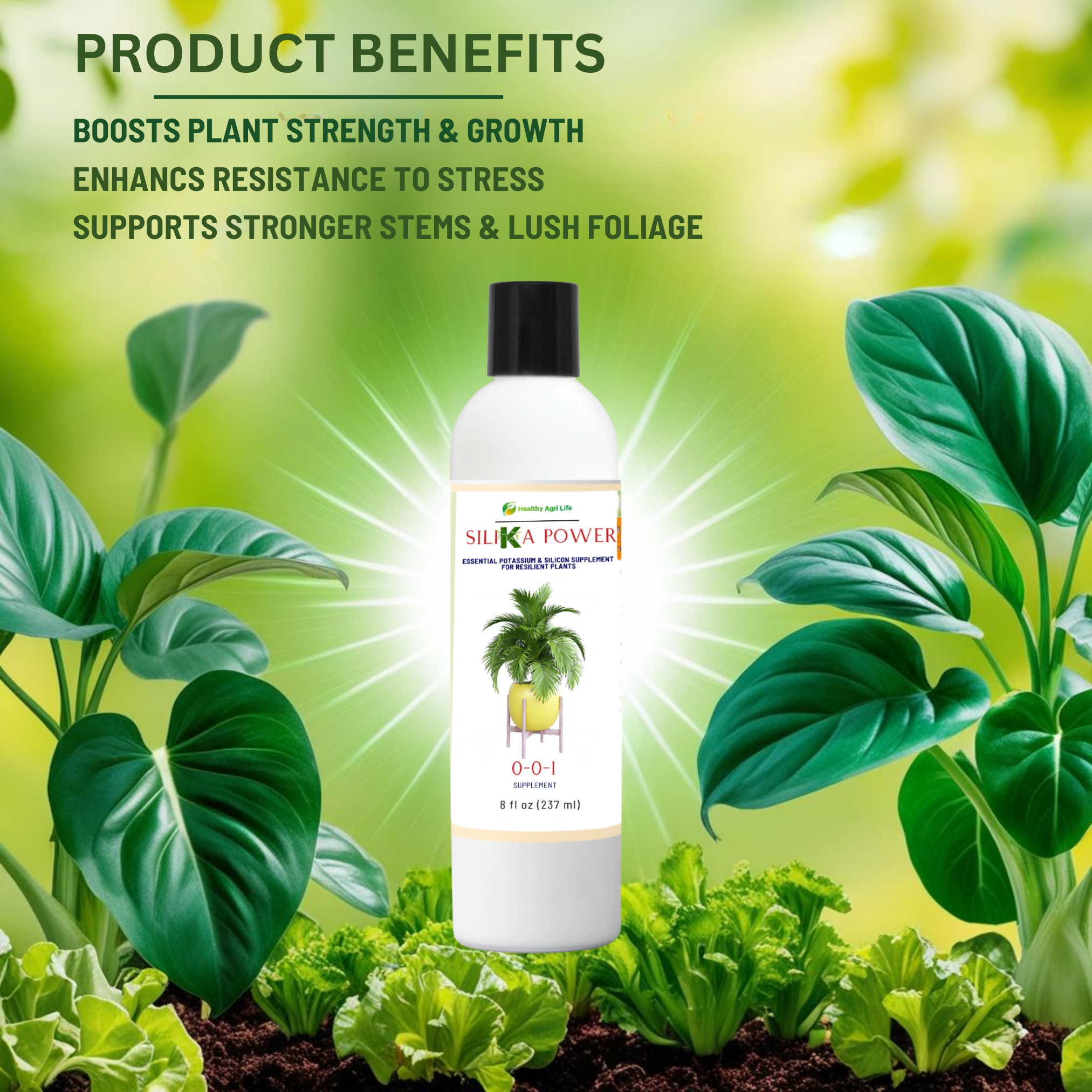 Healthy Paw Life - Wholesale Fertilizer - SiliKa Power – Premium Liquid Silica Plant Fertilizer and Supplement to Strengthen, Protect and Boost Growth 8 oz1