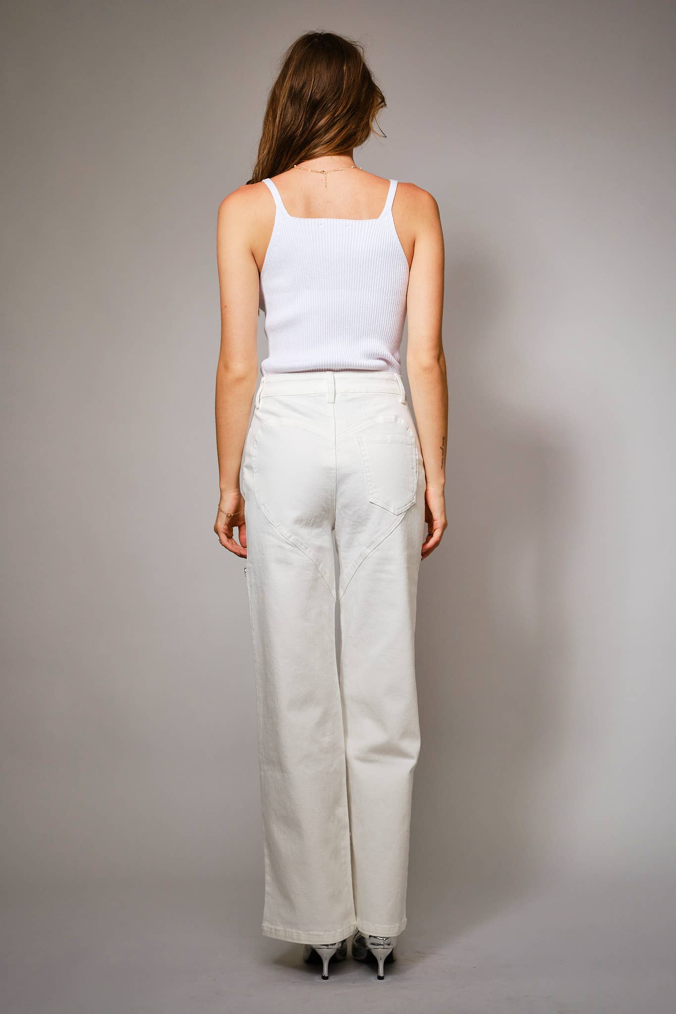 Blue B - Wholesale Jeans - Women's - 15137P-1 - Cut Out Front Rhinestone Washed Denim Jeans8