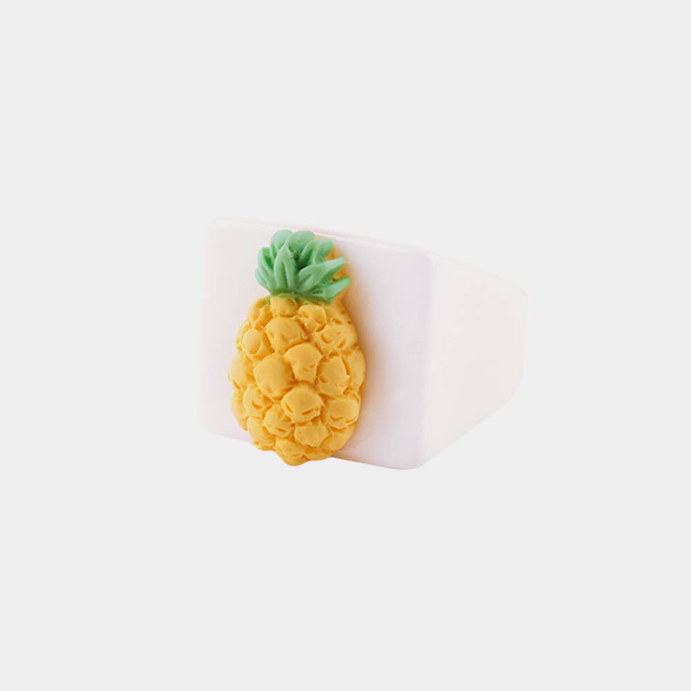 Sensibling Corp. - Wholesale Cocktail/Statement Ring - Pineapple Accented Resin Ring0