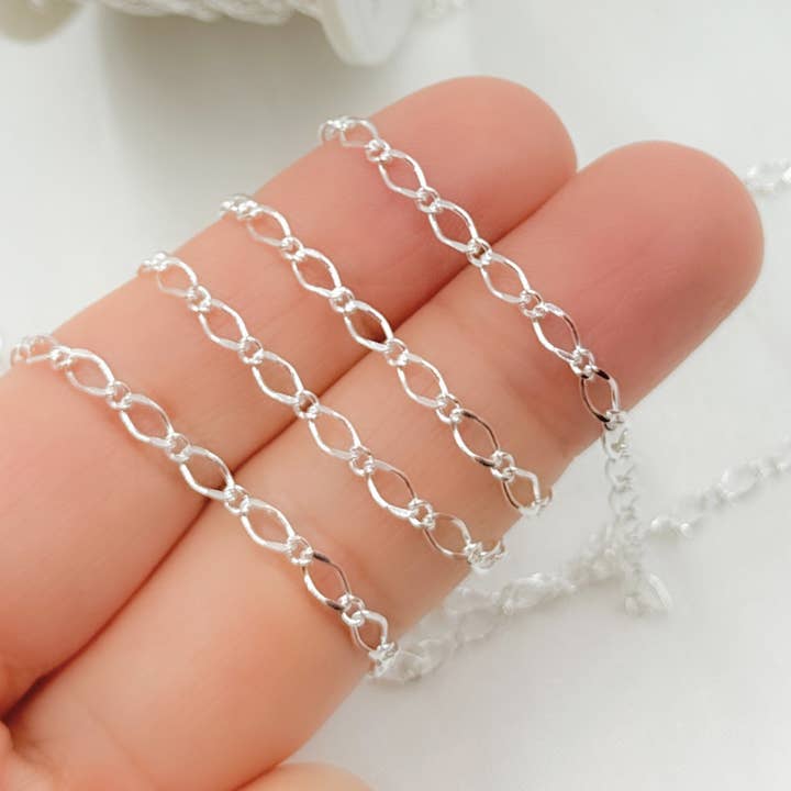 Jewels & Chains – wholesale Kedjehalsband – V230SS. Lång och kort länk kedja i sterlingsilver