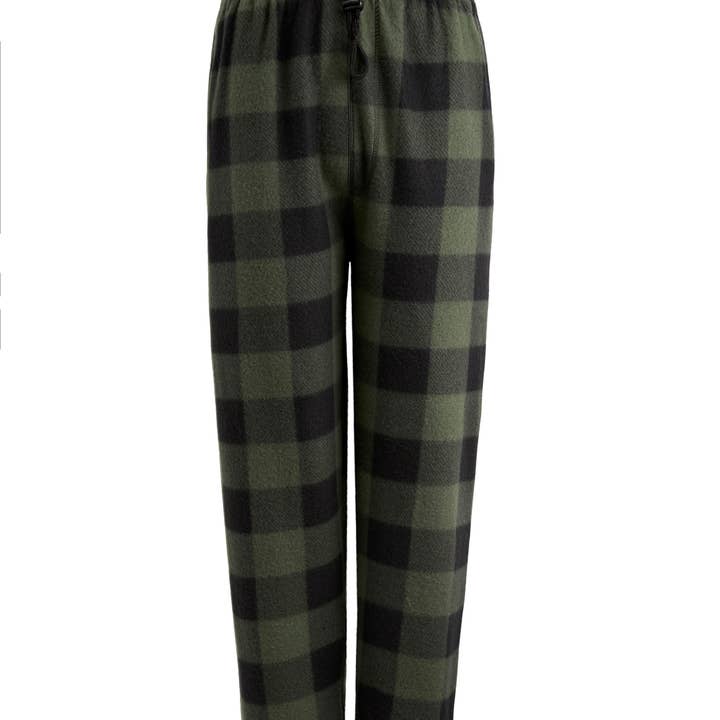 LeeHanTon - Wholesale Sleepwear Bottom - Men's - LeeHanTon Men's Plaid Fleece Pajama Pant0