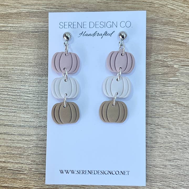 Serene Design Co. - Wholesale Dangle Earrings - Pumpkin Trio Dangles11