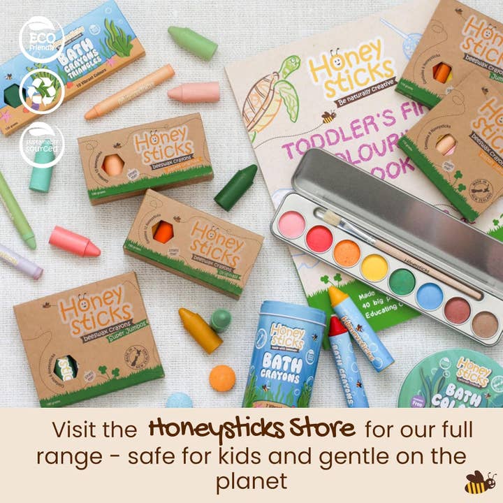 Honeysticks - Wholesale Crayons - Kids & Baby - Honeysticks Jumbo Crayons (24 Pk) - 100% Pure Beeswax Crayon