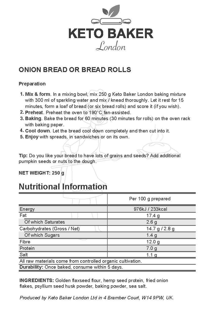 REMOVED BRAND - Wholesale Bread Mix - Keto Onion Loaf8