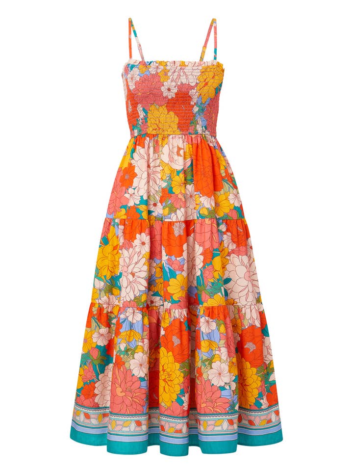 Kristen Dress In Zinnia Fields for wholesale by Change of Scenery