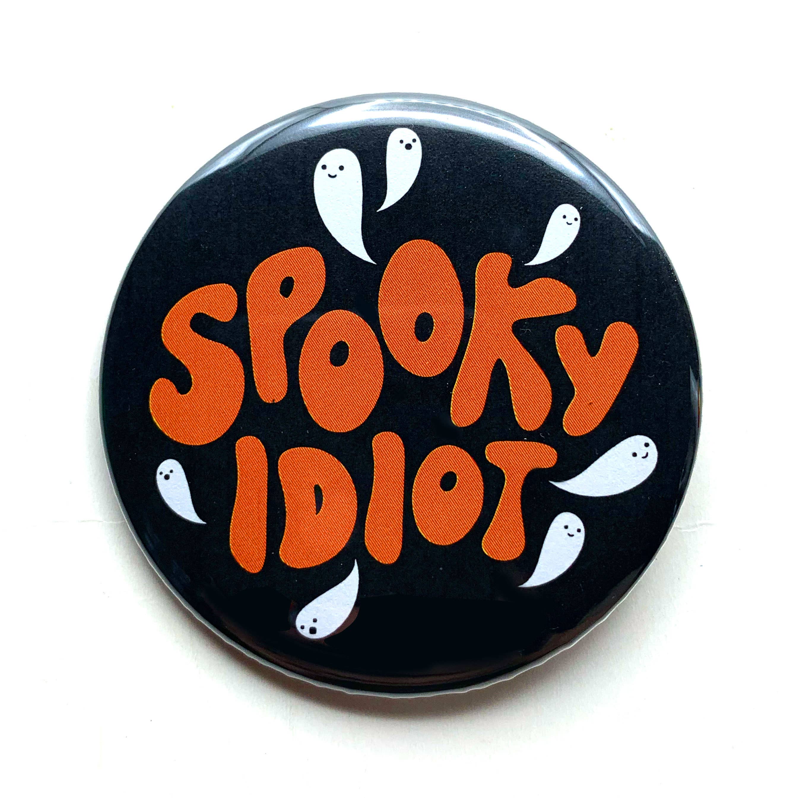 Krystan Saint Cat - Wholesale Lapel Pin/Button - Spooky Idiot Pinback Button