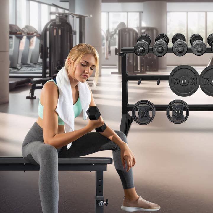 39F Inc. - Wholesale Fitness Equipment - Heavy Duty Dumbbell & Barbell Storage Rack Stand, Black6