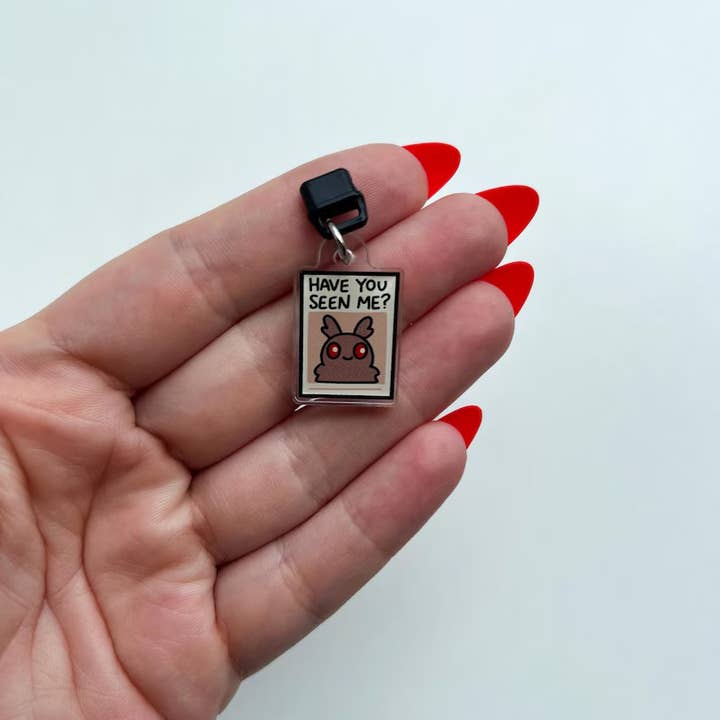 Mothman Cryptid Acrylic Kindle Charm | E-Reader Accessory for wholesale by Amberlin Studio