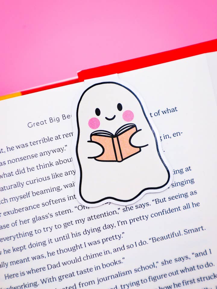 Ghost Magnetic Bookmark for wholesale by Furever Booked