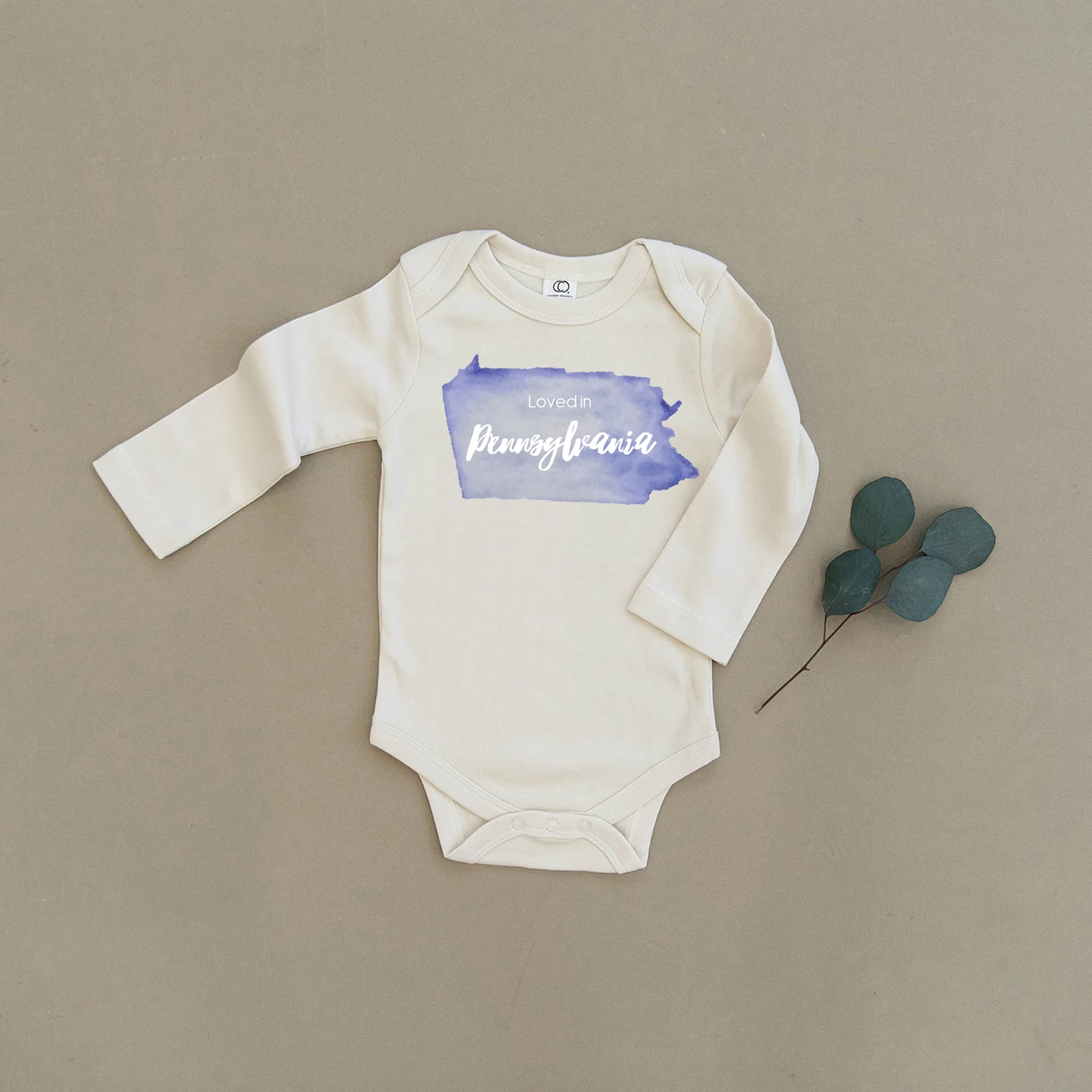 Urban Baby Co. - Wholesale Bodysuit (Non-Footed) - Baby - Loved in Pennsylvania Organic Baby Onesie & Toddler Tee1
