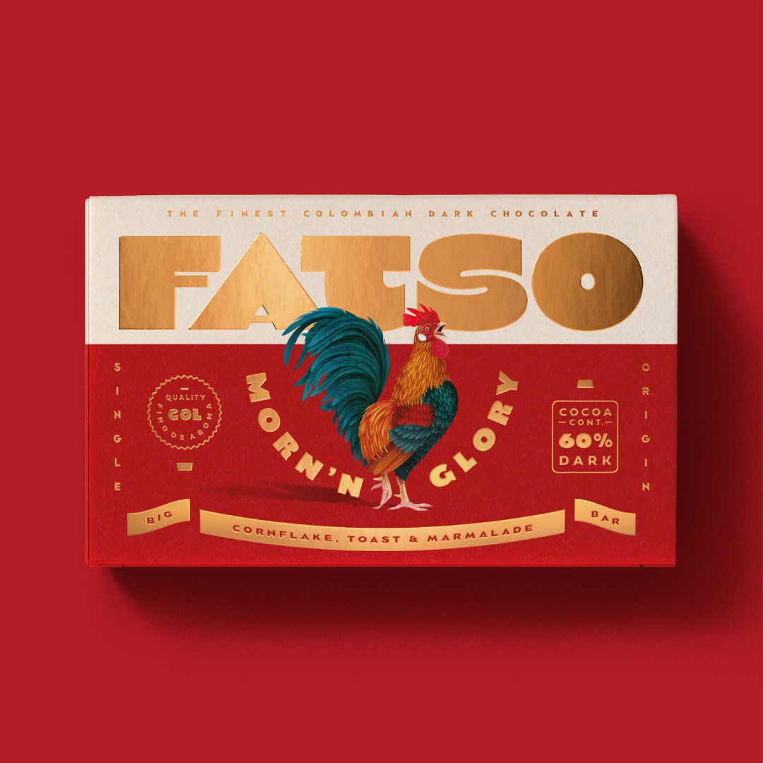 Fatso - Wholesale Chocolate bar - MORN'N GLORY 150g - 60% Dark chocolate vegan chunky bar1